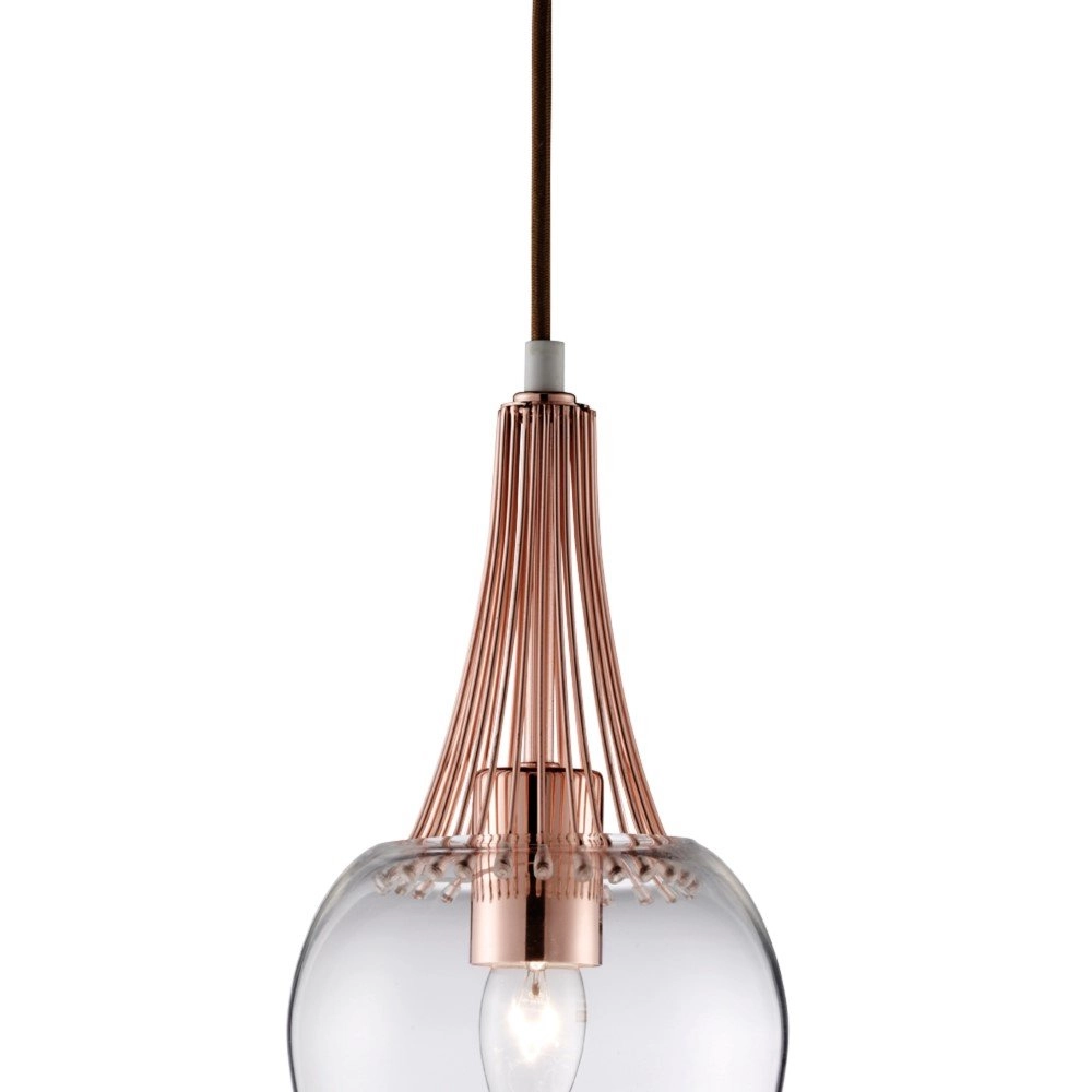 Copper pendant lamp Whisk Ø 16cm Searchlight 5053423037912