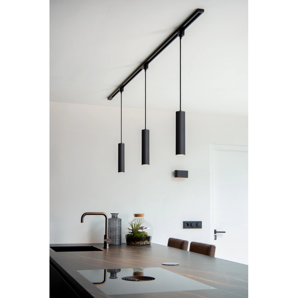 Rail pendant light Track Floris 1-phase black Lucide 5411212093370