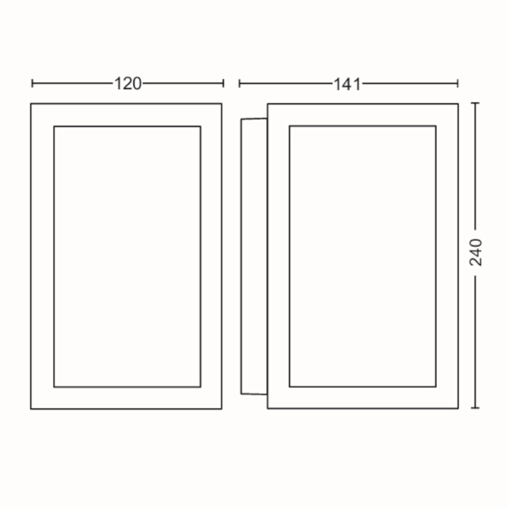 Square wall lamp Hue Impress 24 volt black Philips 8718696174333