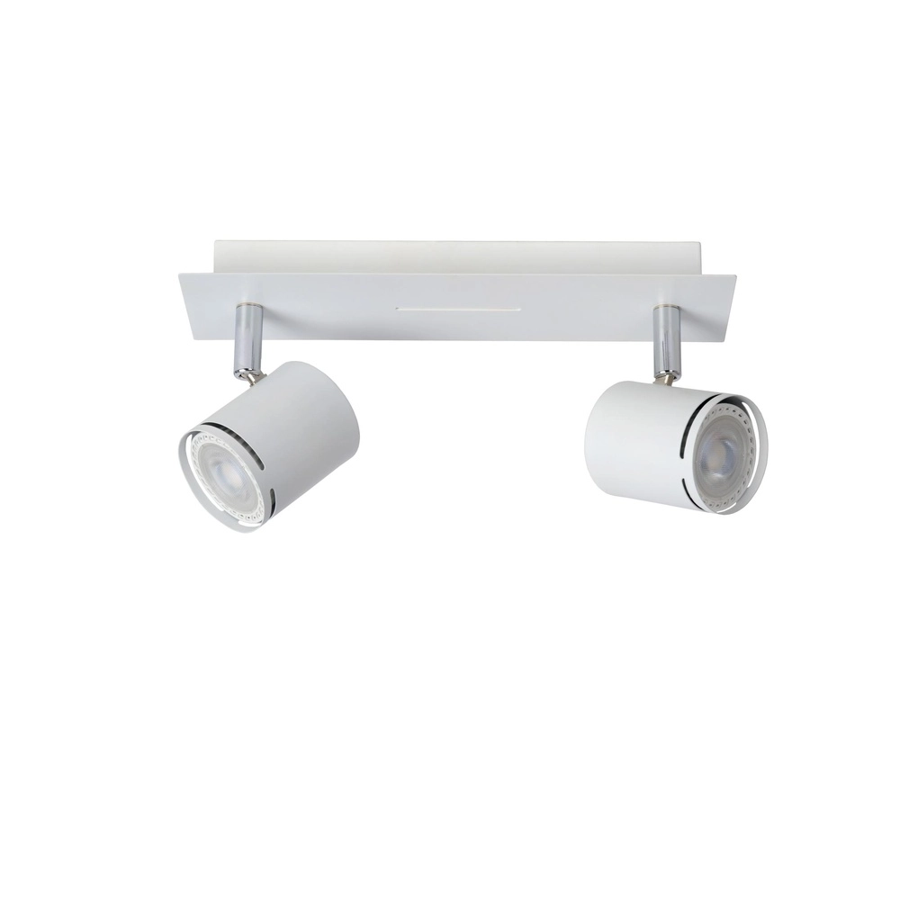 Ceiling spotlight Rilou 2-light dimmable white