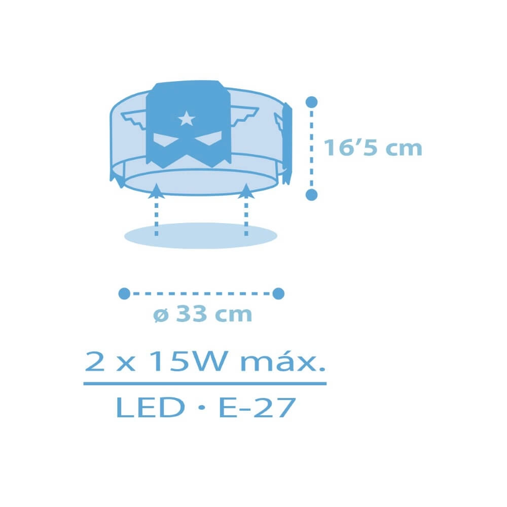Children's room ceiling lamp Blue Hero Dalber 8420406003276