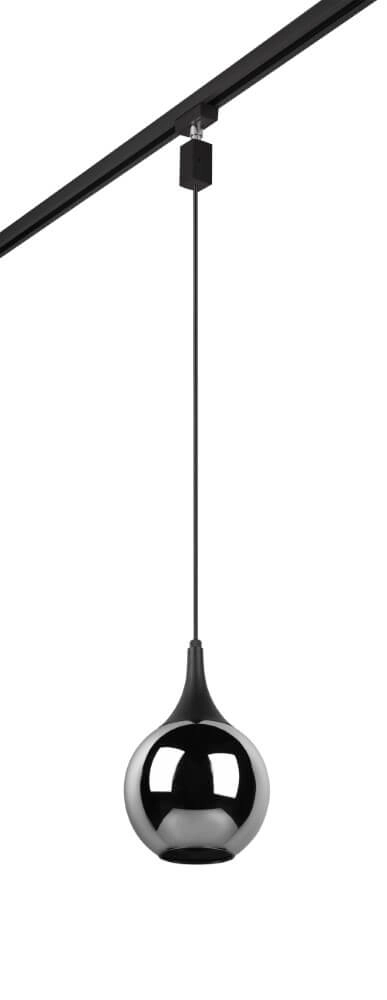 Pendant lamp Duoline Lumina with smoke glass round for rail