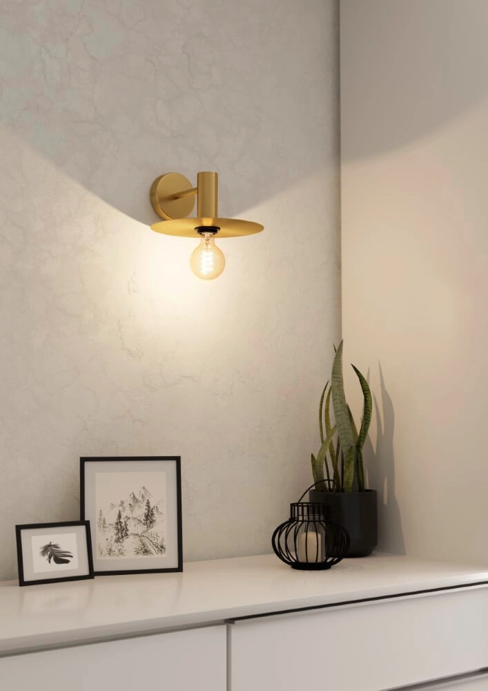 Gold wall lamp Escandell Eglo 9008606273898