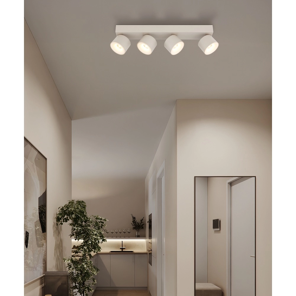 4-light ceiling spotlight Rae sand brown Globo 9007371569878