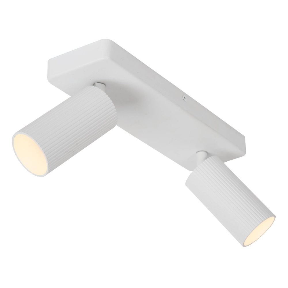 Surface-mounted ceiling spot Clubs 2-light white Lucide 5411212093516
