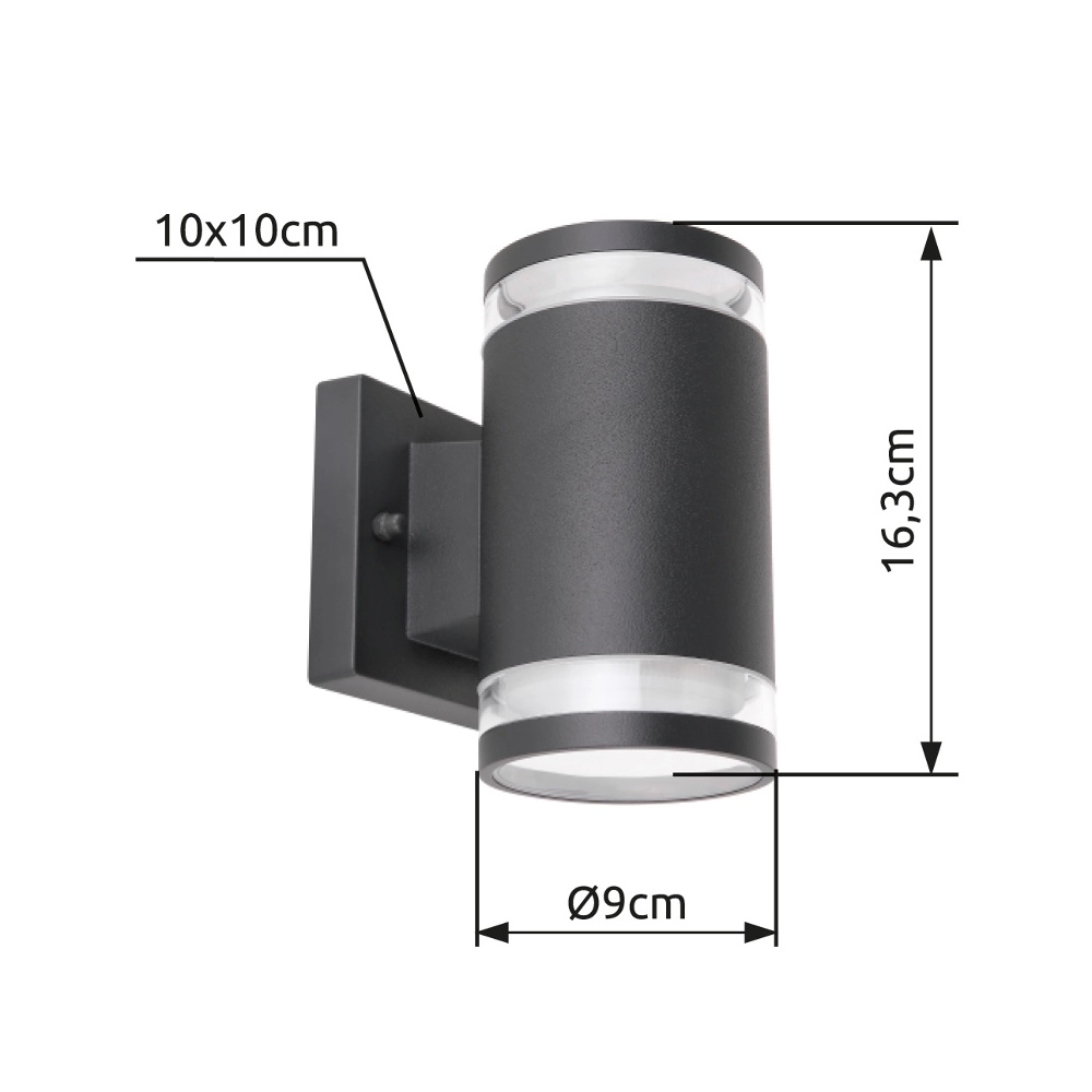 Modern wall lamp Alcala anthracite Globo 9007371395583