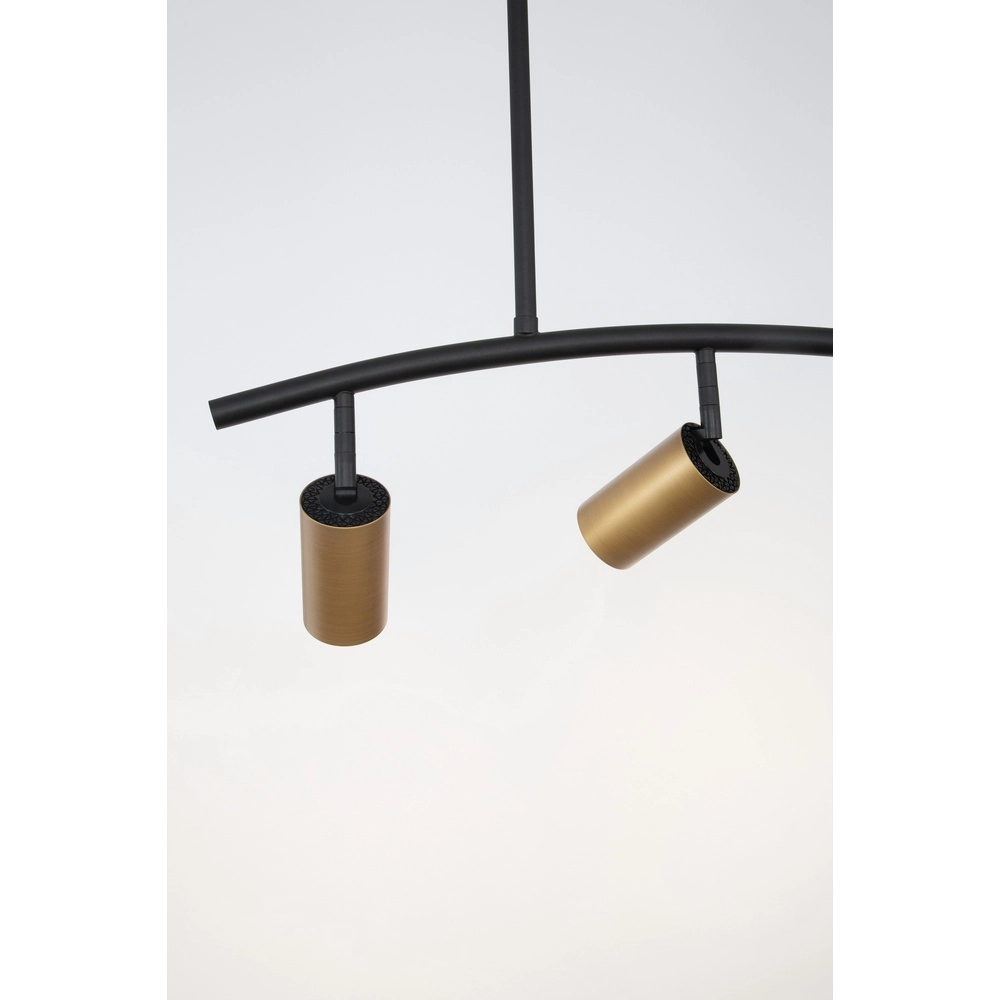 Pendant lamp Pogno 3-light black with gold round Lyora 5212017431295