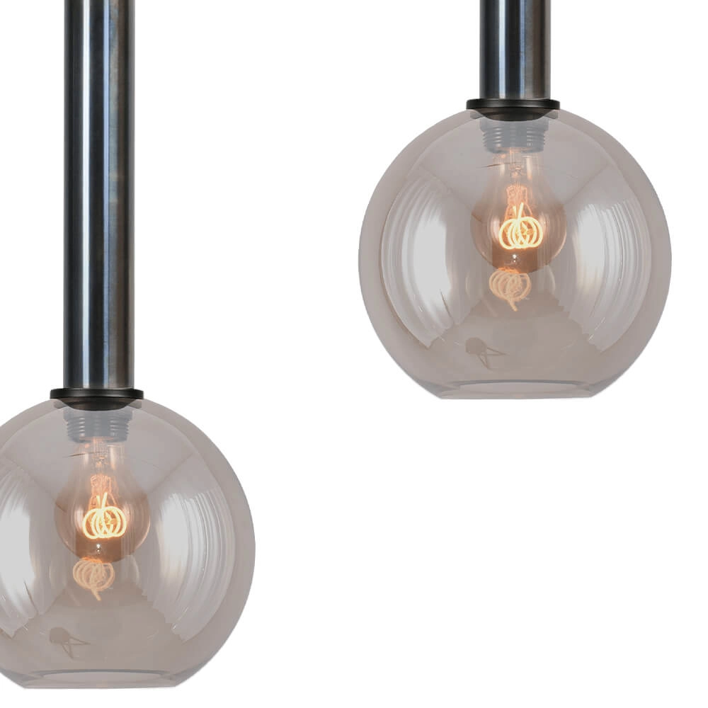 Hanging lamp Bella 2 Dappled oil with gold glass Masterlight 8718121344478
