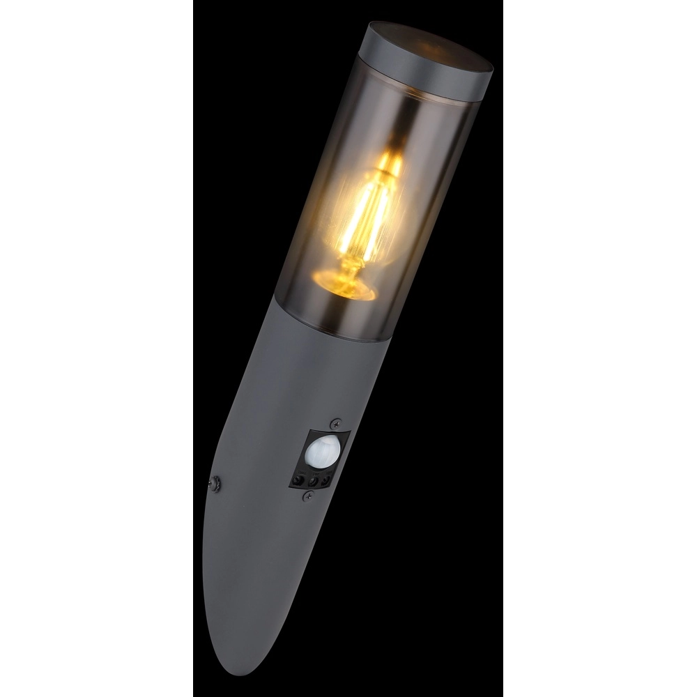 Outdoor lamp Boston anthracite with smoke and sensor Globo 9007371439720