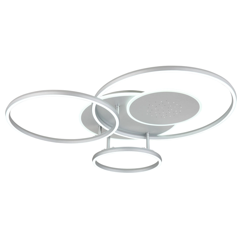 Modern ceiling lamp Johnson silver grey 80.7cm Globo 9007371583553