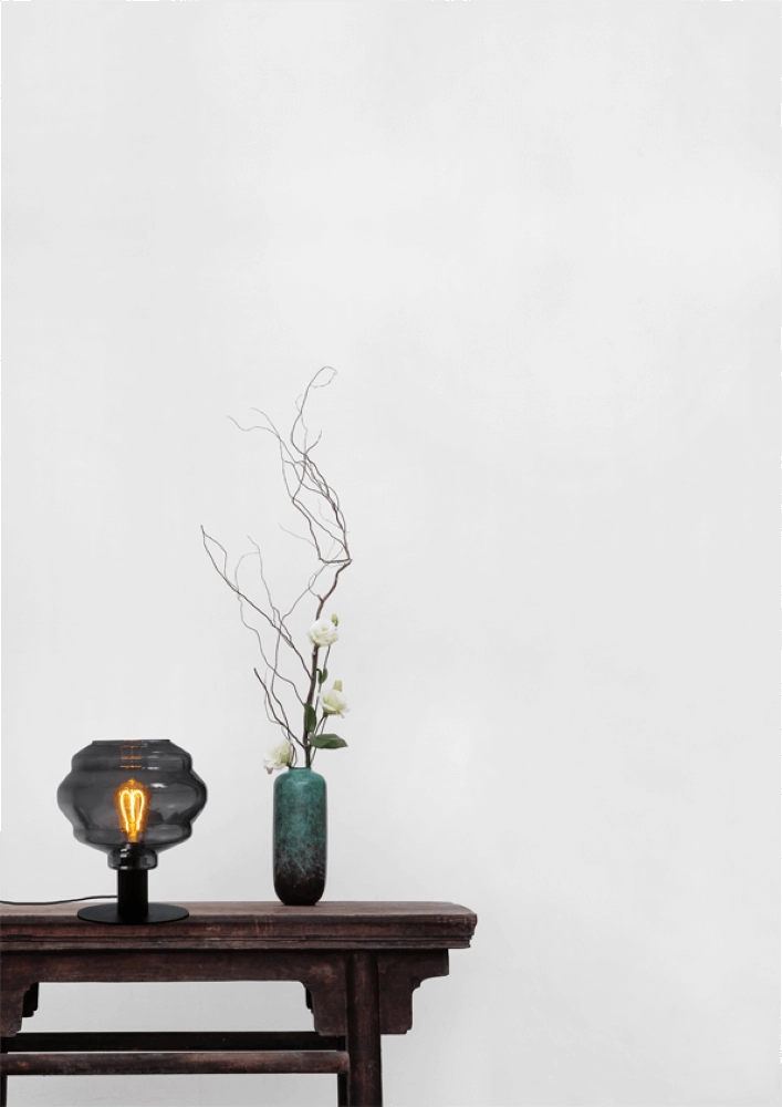Table lamp Porto with Ball smoke glass Ø 24cm Masterlight 8718121271392