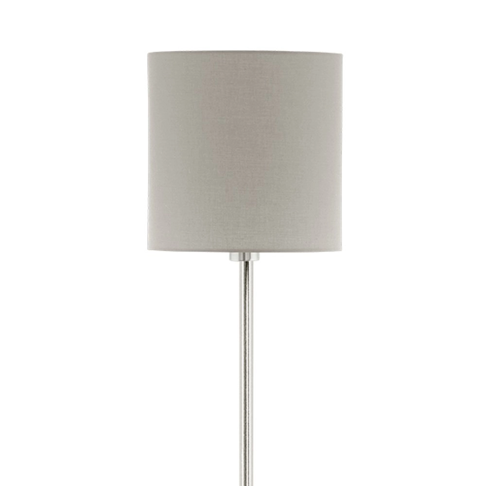 Floor lamp Pasteri 28cm nickel matt with light brown shade Eglo 9002759951672