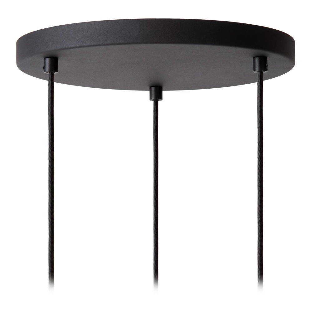 3-light pendant lamp Lambres Black Lucide 5411212452900