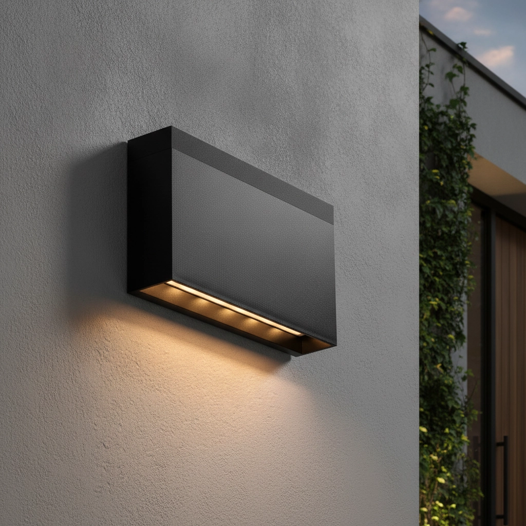 Sleek wall lamp Yoko Down Black