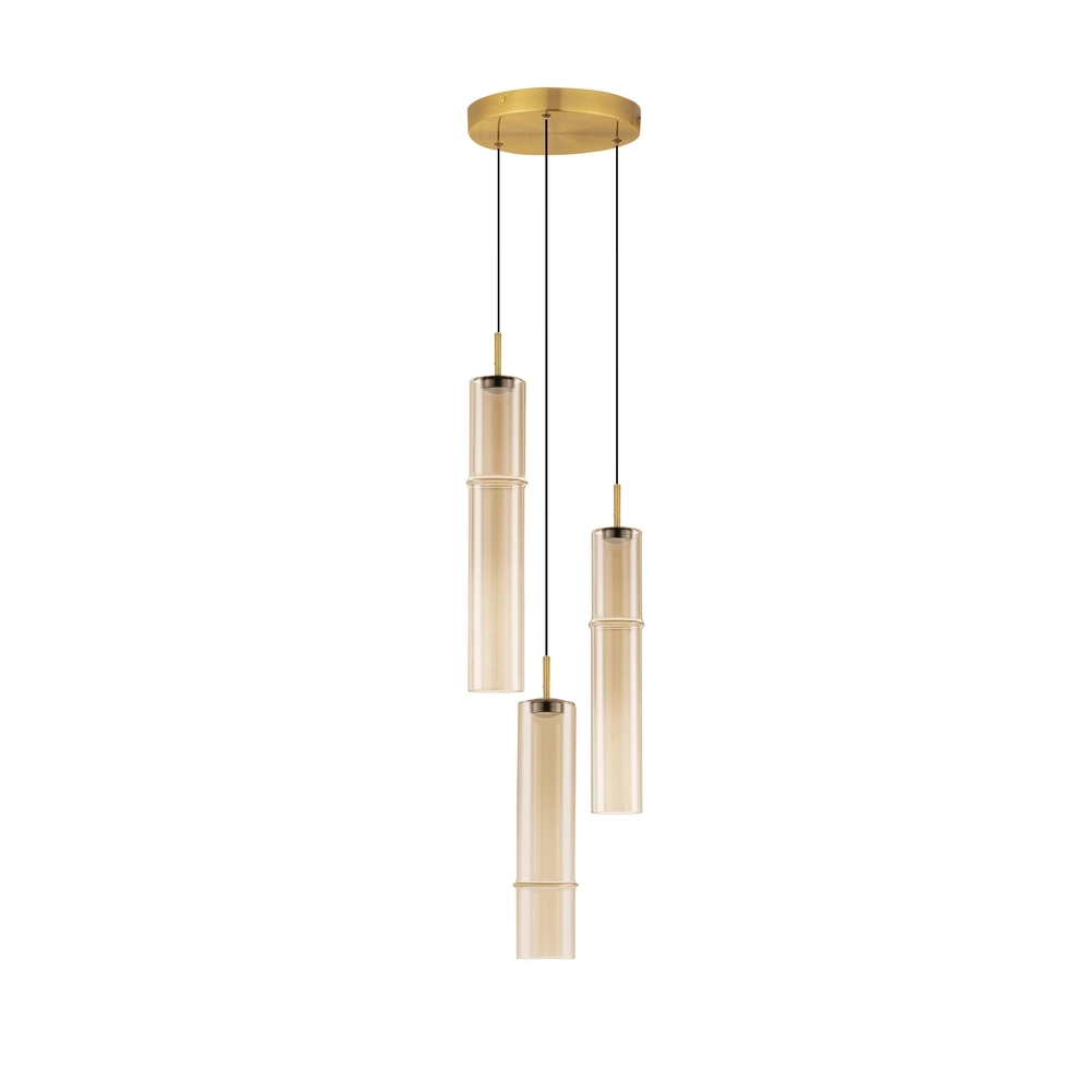 Unique pendant lamp Sano 3-light gold Lyora 5212017474049