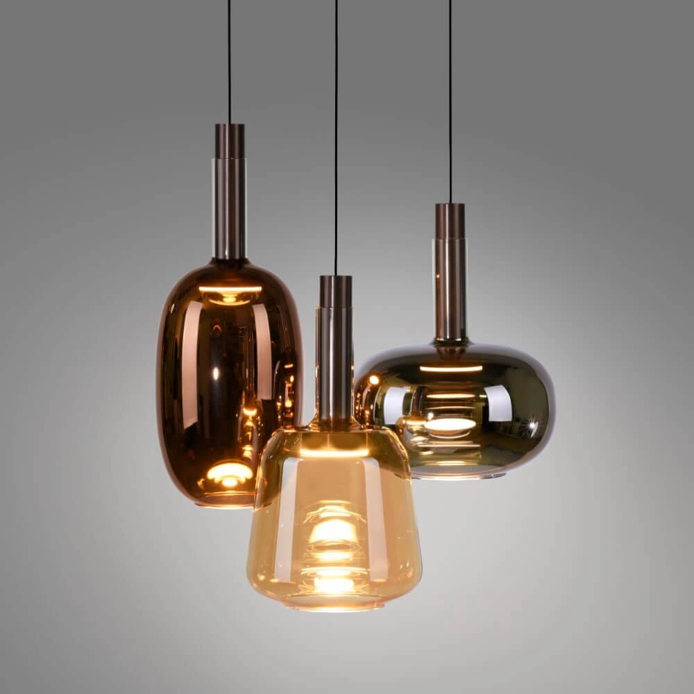 Cheerful hanging lamp Irides 3-light round Paul Neuhaus 4012248385845