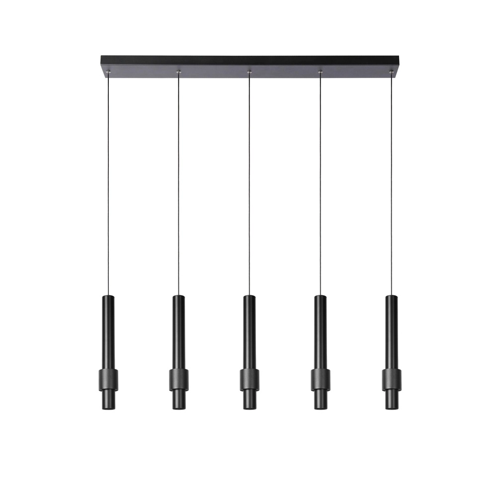 Sleek pendant lamp Margary 5-light black