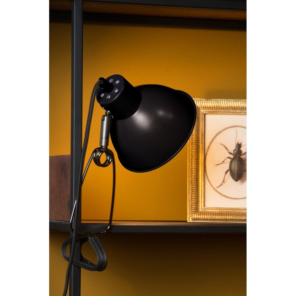 Clamp light Moys Black Lucide 5411212451309
