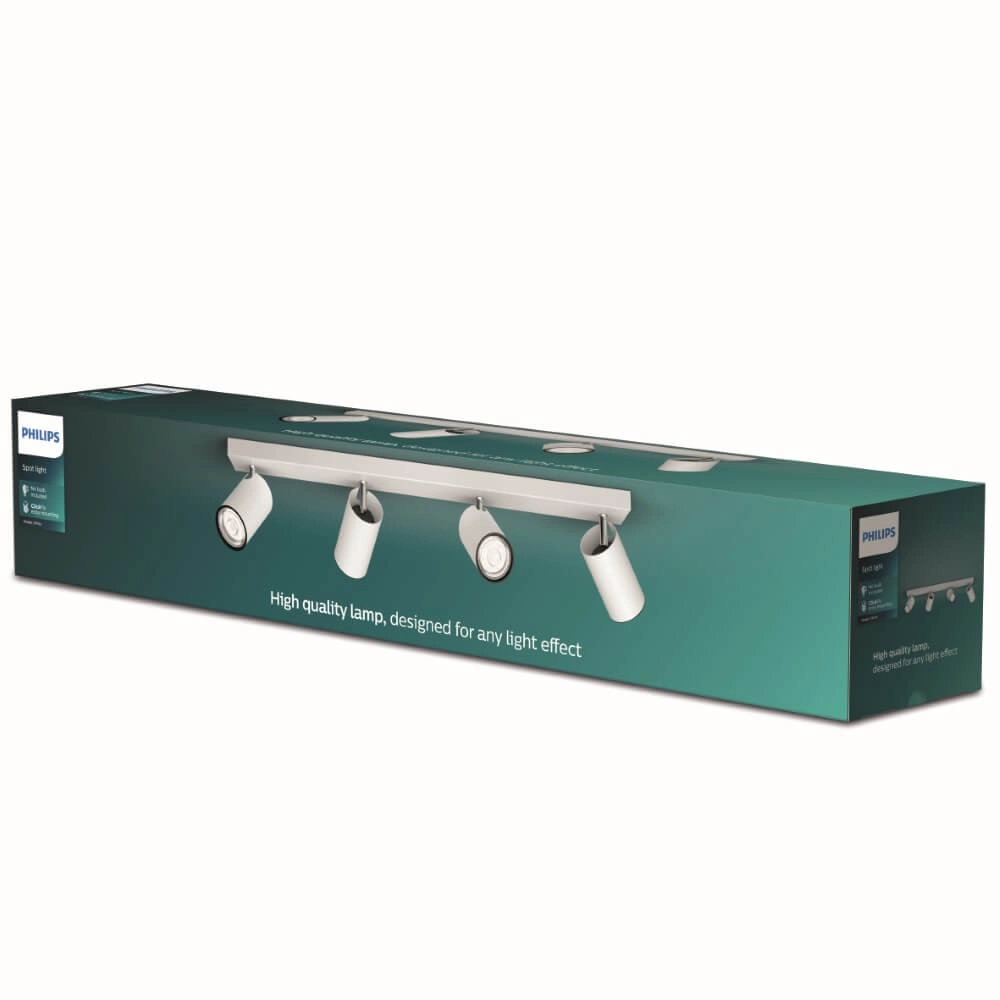 White ceiling spotlight Kosipo 4-light Philips 8719514435278