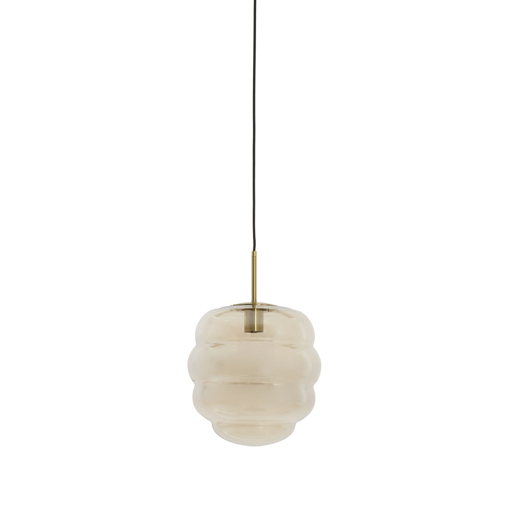 Ø 30cm pendant lamp Misty with amber glass