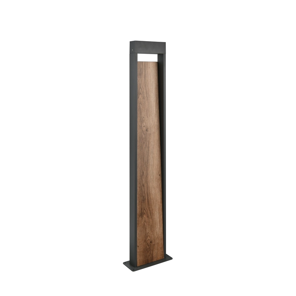 Floor lamp Salmon Grey with wood 100cm Trio 4017807603736