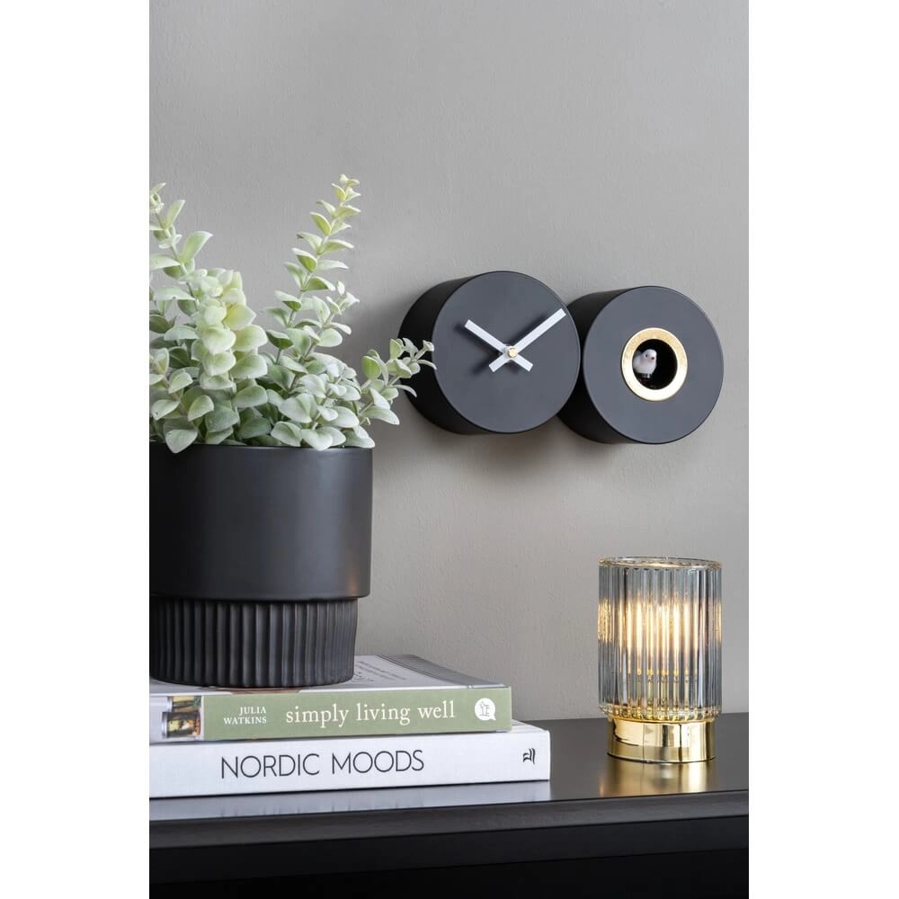 Wall Clock Duo Cuckoo black Karlsson 8714302697982