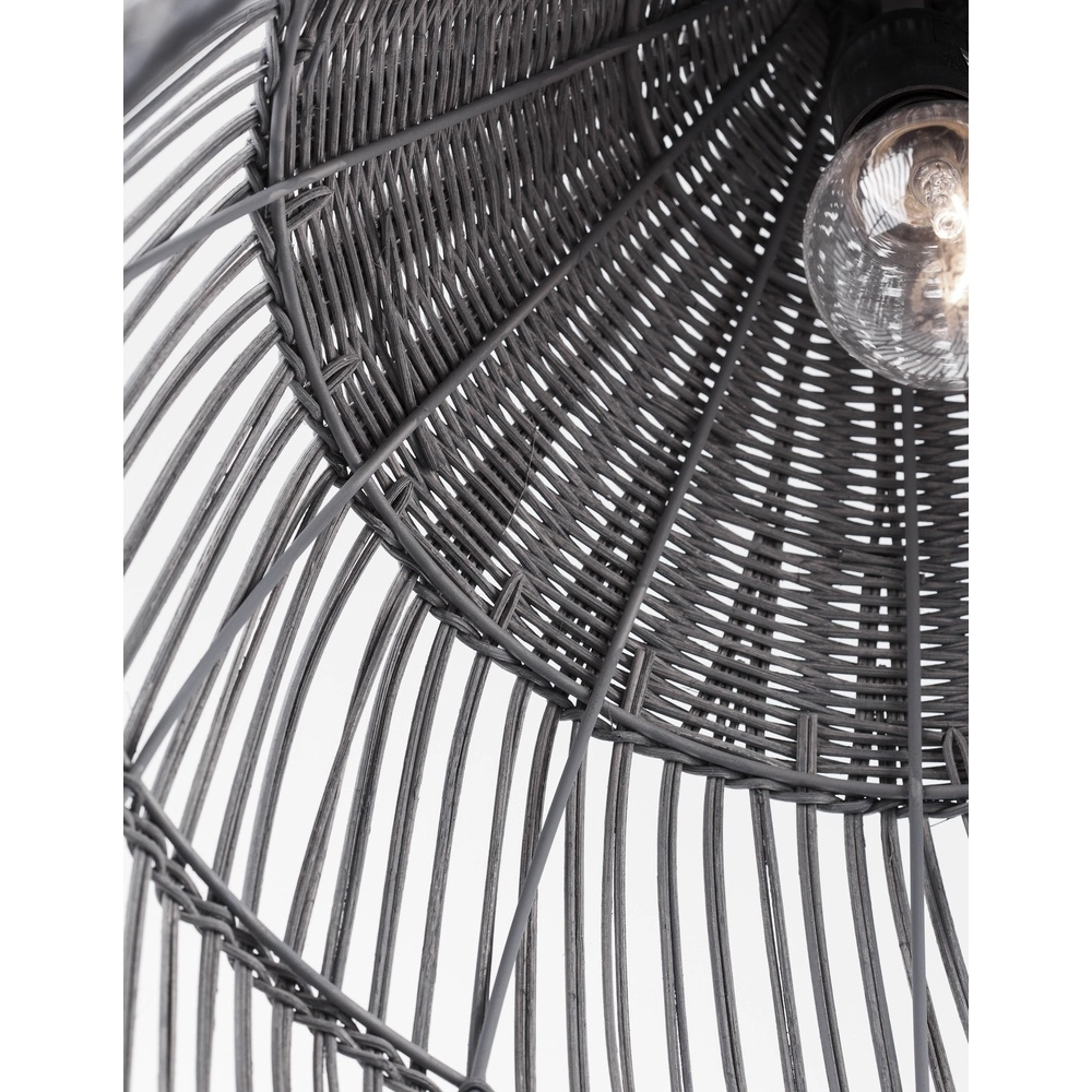 Grey pendant lamp Destin rattan Ø 42cm Lyora 5212017416681