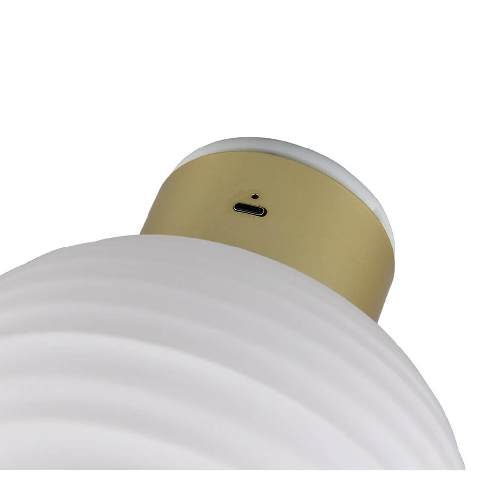 Wall lamp Earl white glass rechargeable Trio 4017807643442
