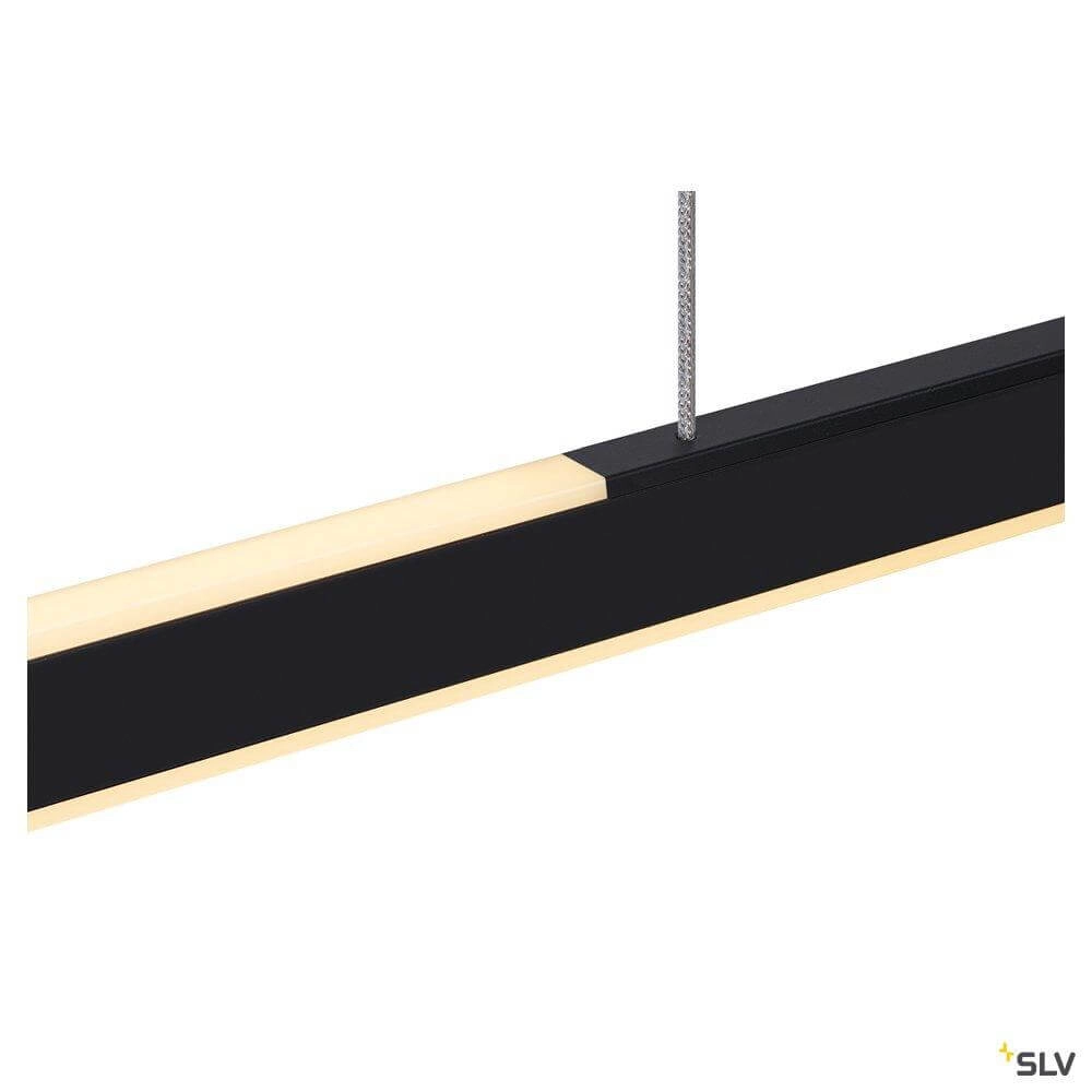 Black pendant lamp One Linear 2x15w - 140cm SLV 4024163262651