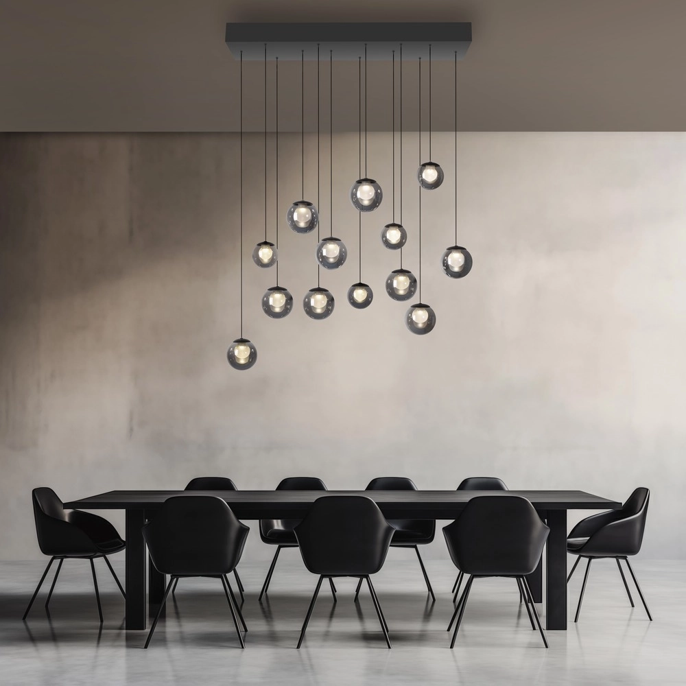 13-light pendant lamp Pure Popup mystic grey Paul Neuhaus 4012248398302