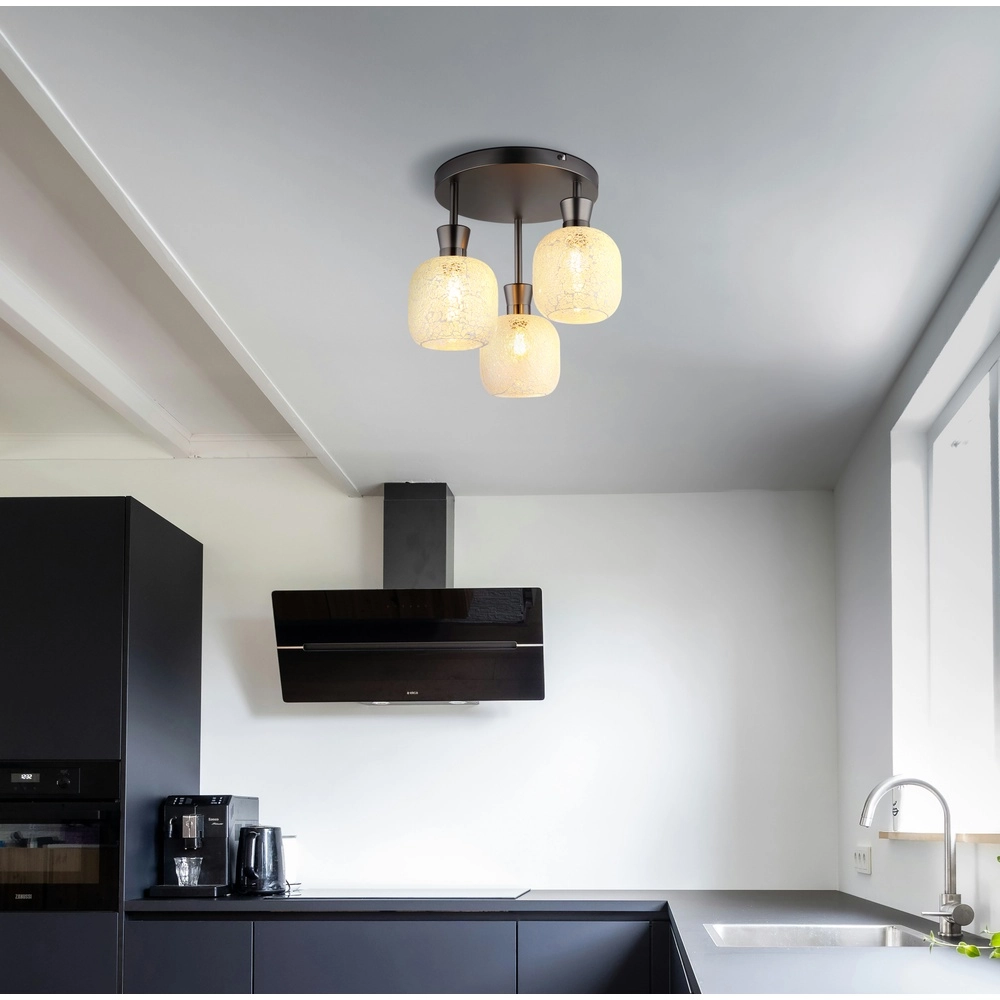 3-light ceiling lamp Brokana gunmetal Globo 9007371572465