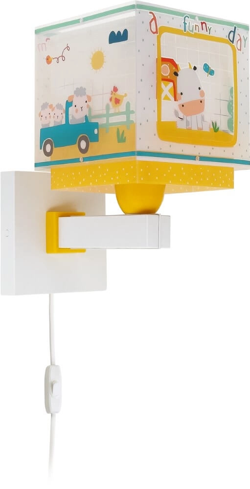 Children's room wall lamp My Farm yellow with white Dalber 8420406634098