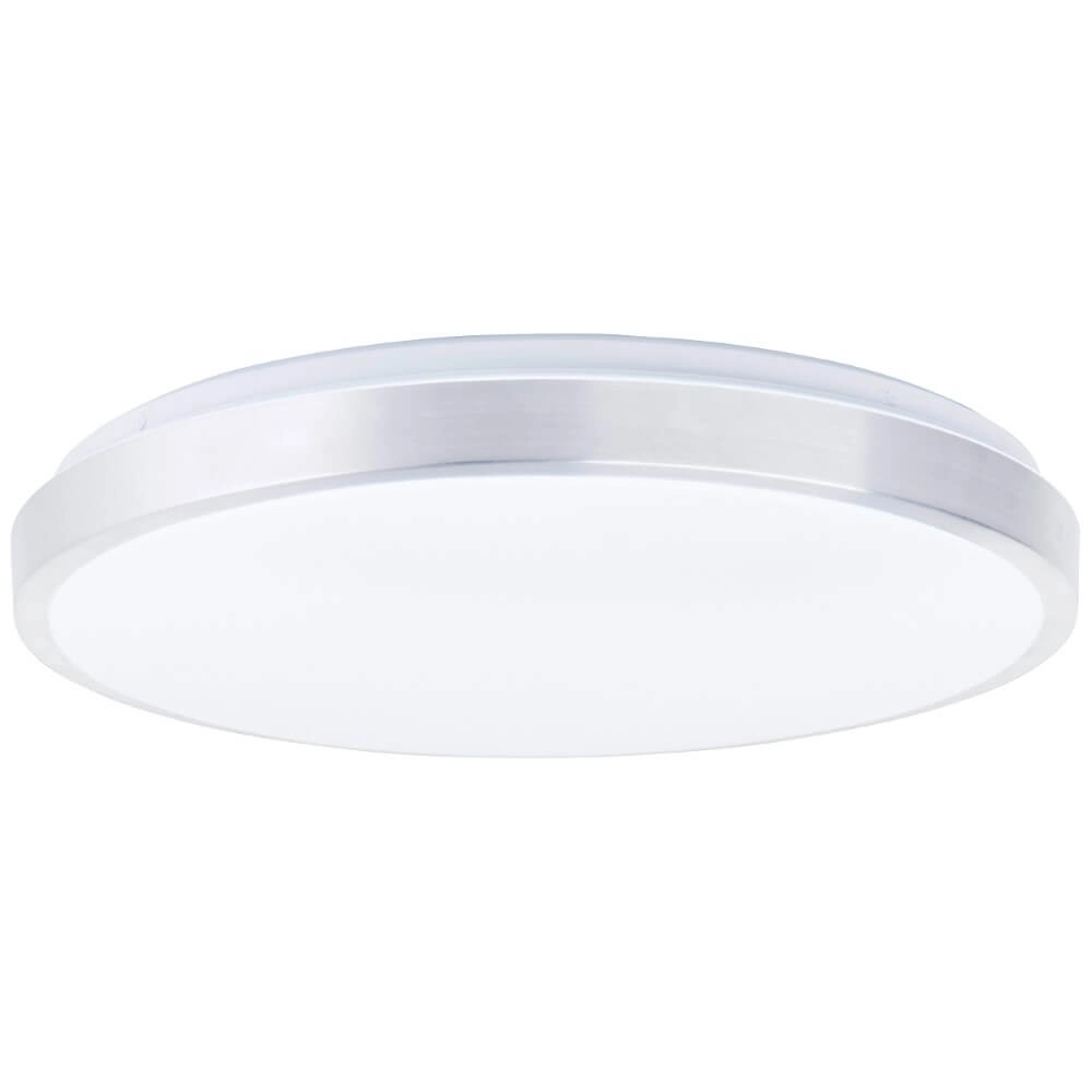 Nickel ceiling lamp Livius with white Ø 48.5cm Brilliant 4004353426483