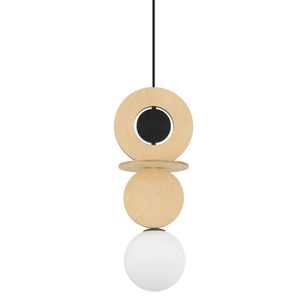 Design pendant lamp Drops Wood A 1-light wood Lyora 5903139111737