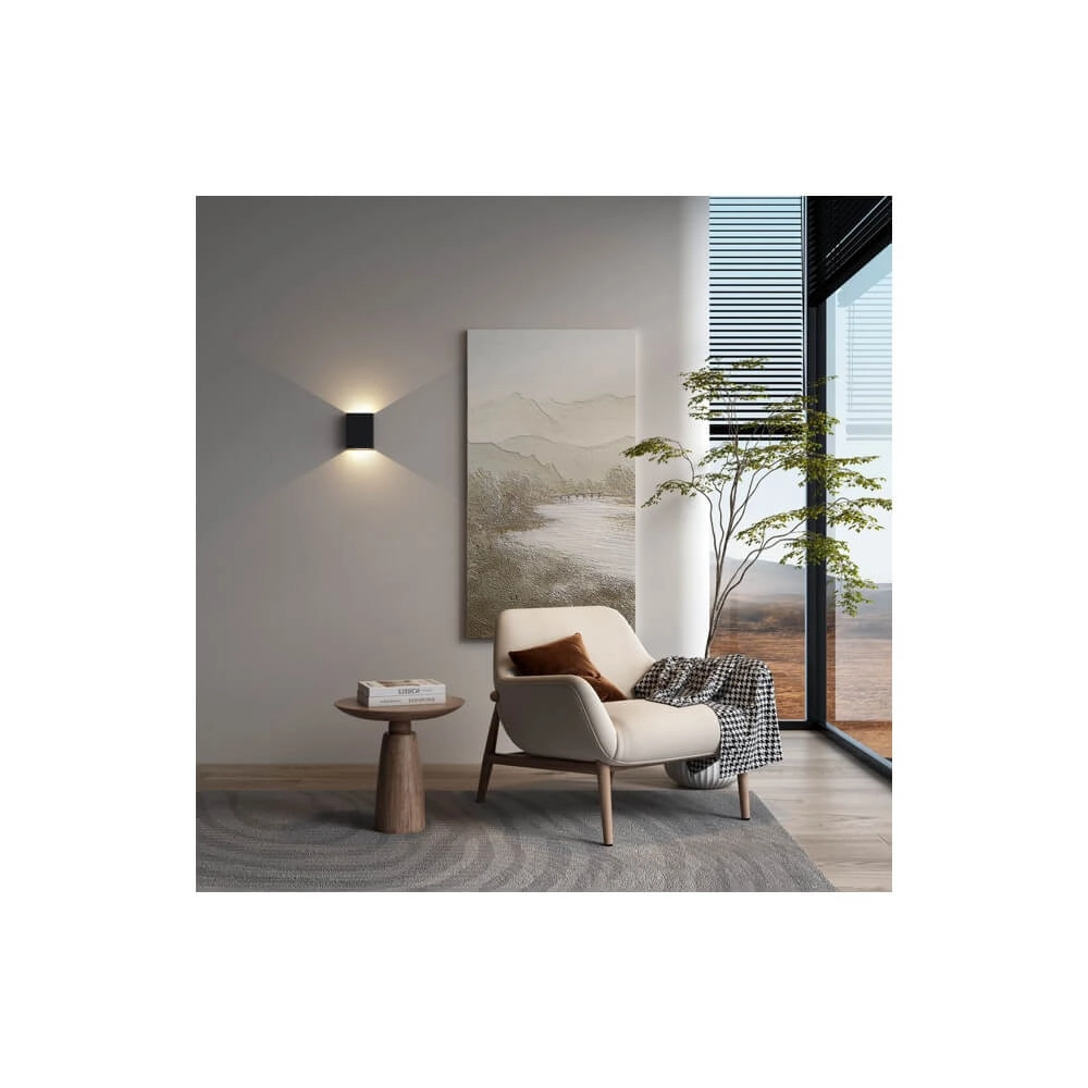 Sleek wall lamp Memphis black Artdelight 8720701102408