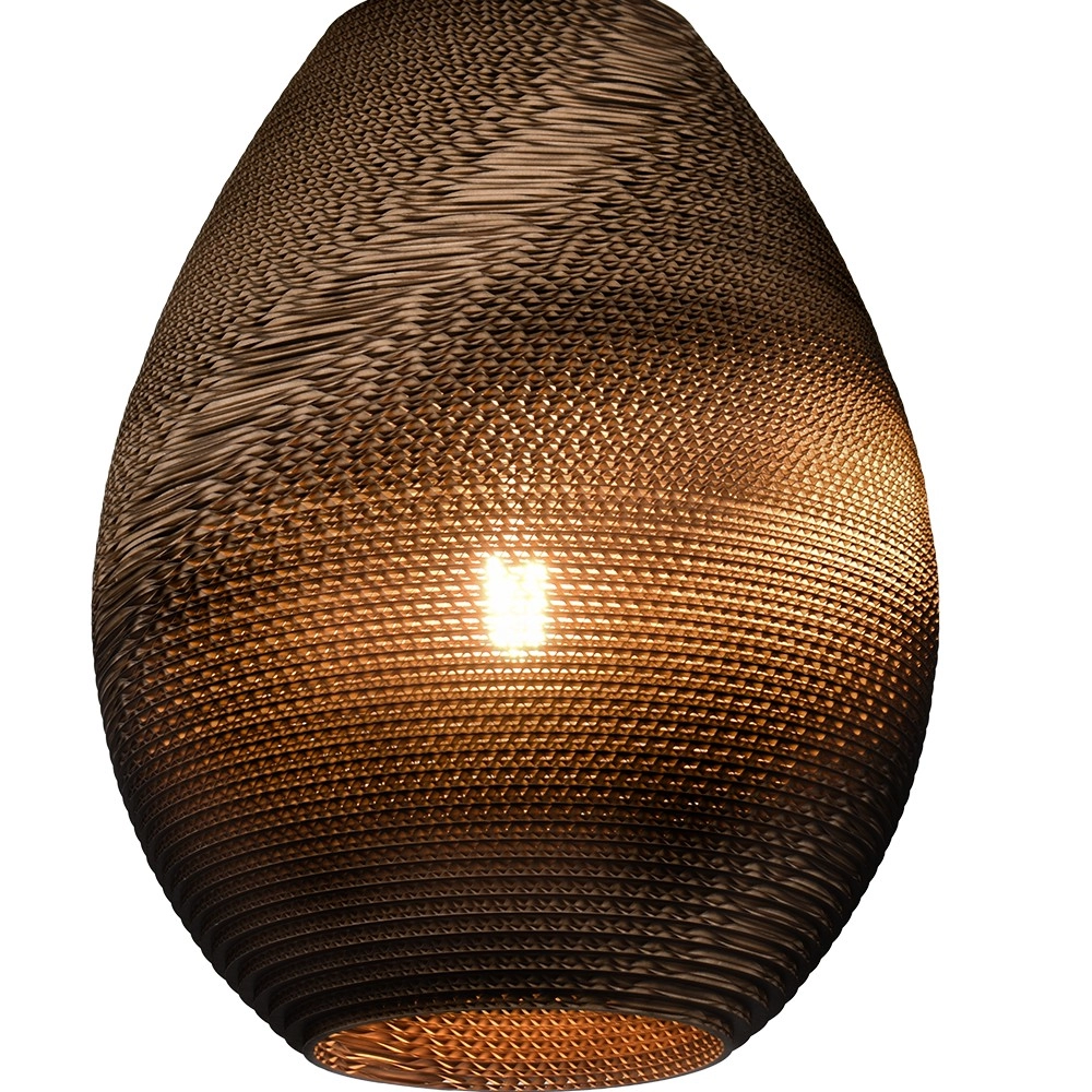 1-light pendant lamp Carta Pineapple Think-paper cocoa Ø 39cm Masterlight 8718121437569