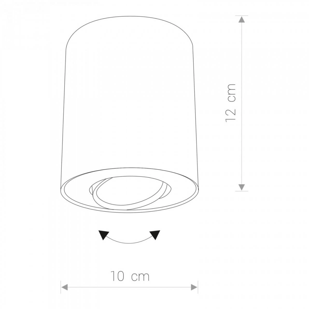 White surface-mounted spotlight Set with gold Lyora 5903139889698