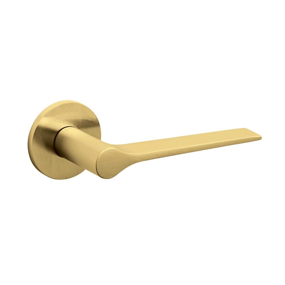 Design door handle Lama L brass mat