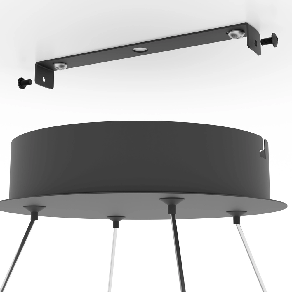 XL LED pendant light Parruta Ø 99cm - black Eglo 9008606315697