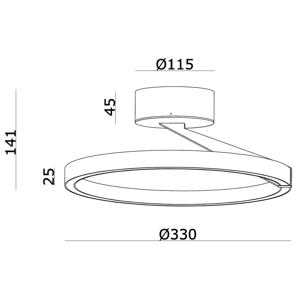 Design ceiling lamp Oregon black Artdelight 8720701100886