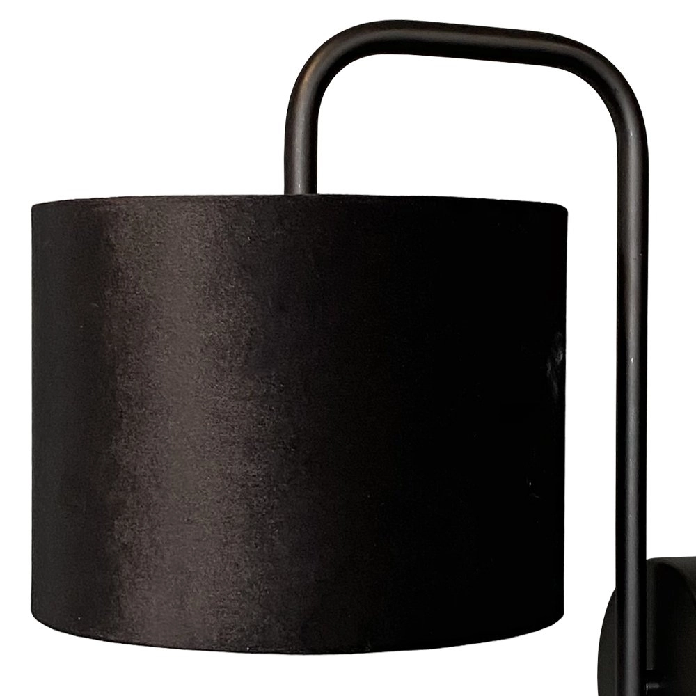 Black wall lamp Venus with black lampshade Masterlight 8718121251172