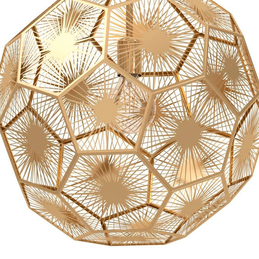 Gold design hanging lamp Skoura Ø 50cm Stars of Light 9002759397562