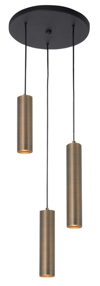 Round pendant lamp Perugia bronze - 3x GU10
