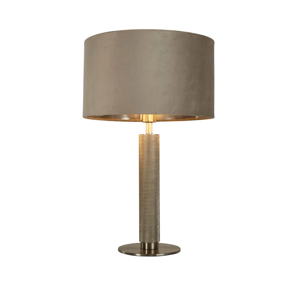 Golden table lamp London with cream cap Searchlight 5053423248424