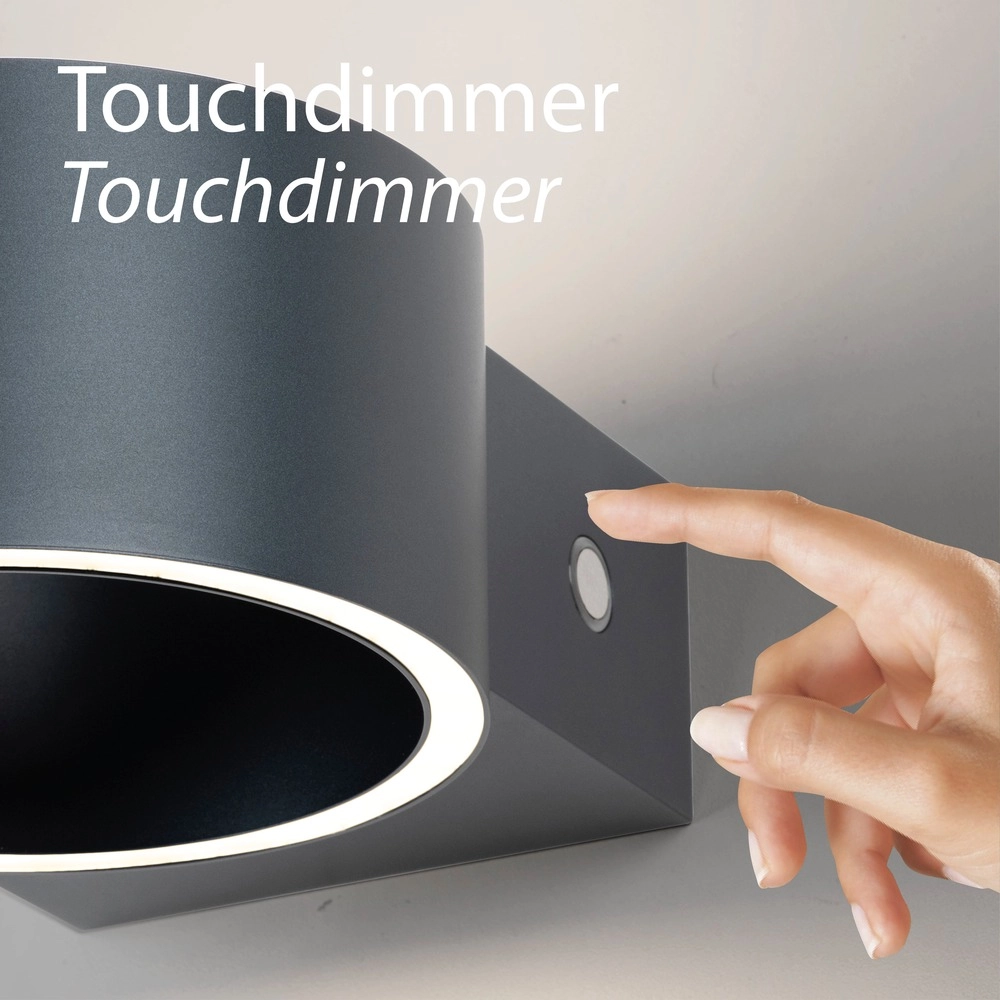 Rechargeable wall lamp Pure Akku Clipse Mystic grey Paul Neuhaus 4012248391754