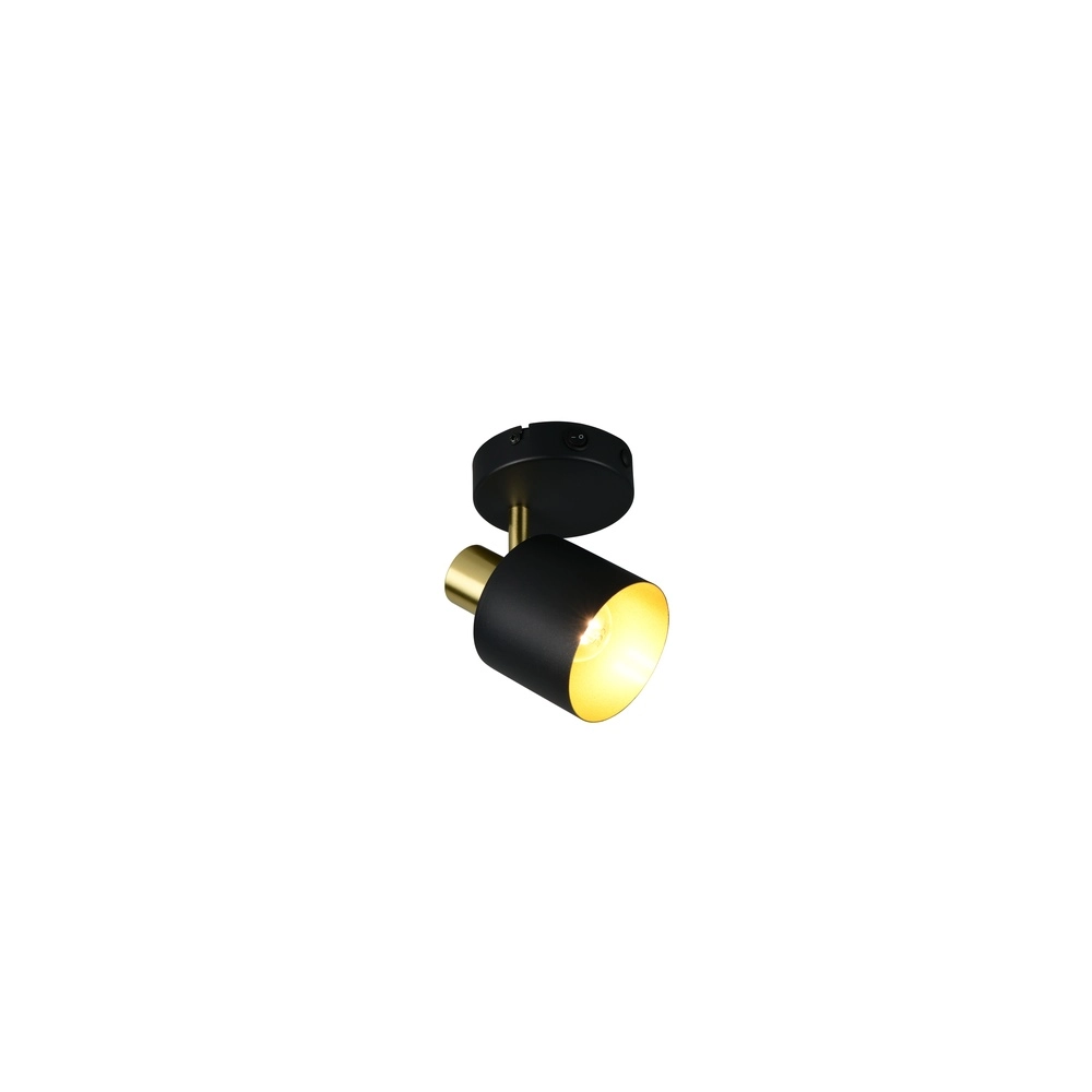 Wall spotlight Eva black with gold Trio 4017807654646