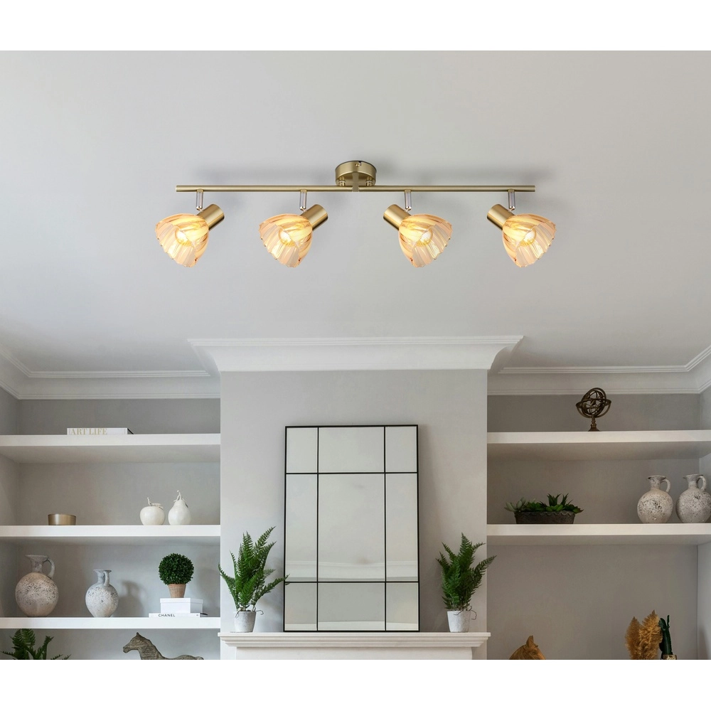 Ceiling lamp 4-lights Zachery Gold Globo 9007371531509