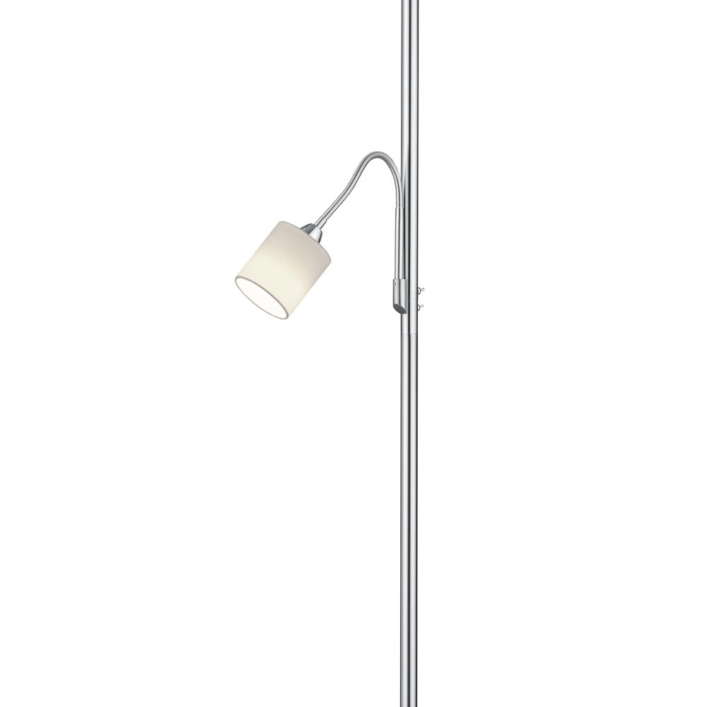 Reading lamp Hotel 2-light metal gray with white shade Trio 4017807433654
