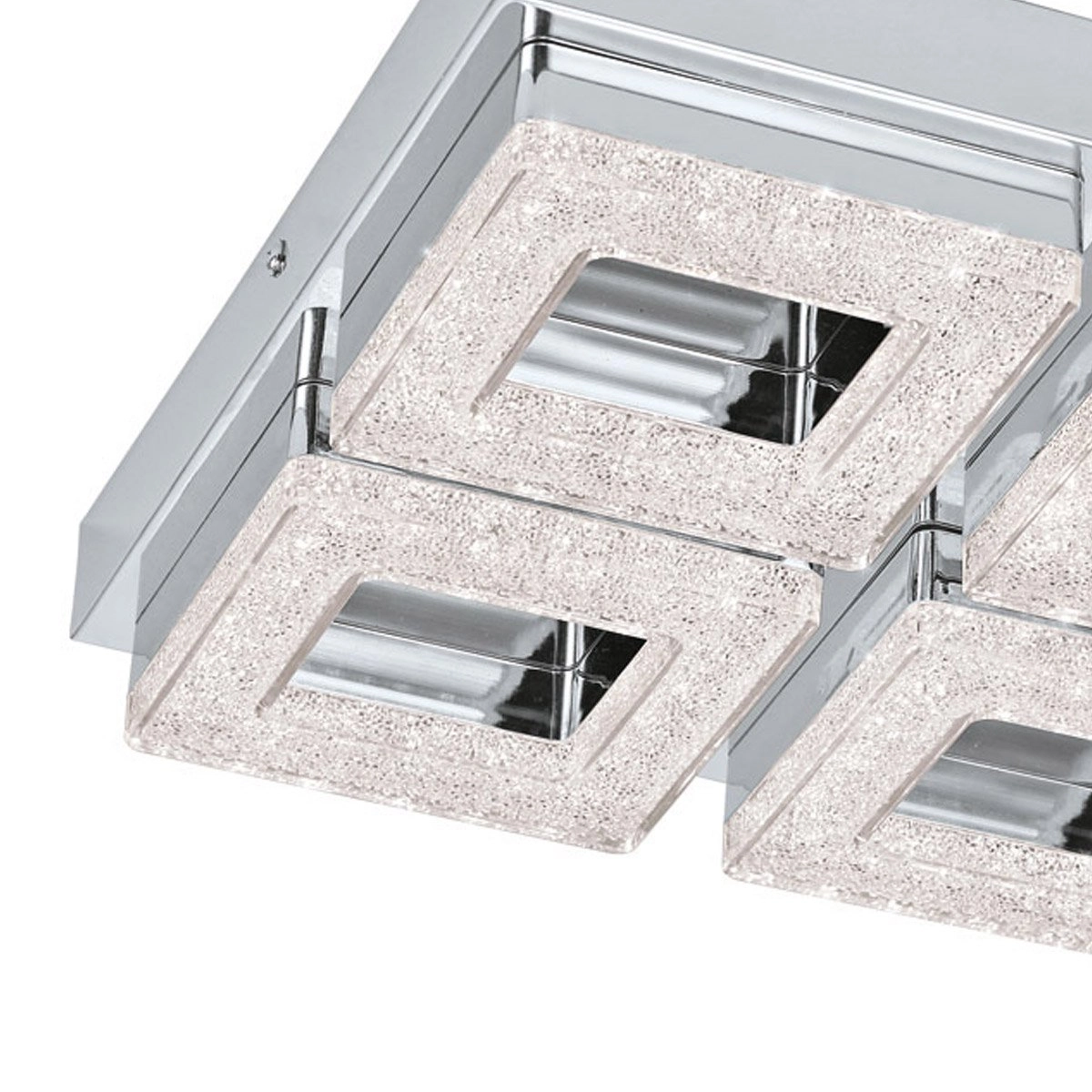 LED flush ceiling light Fradelo 3000K - 4x4w - 28cm chrome with crystal Eglo 9002759956578