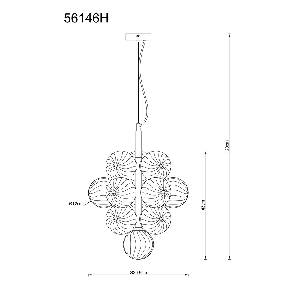 Black pendant lamp Conor with amber glass Globo 9007371509188